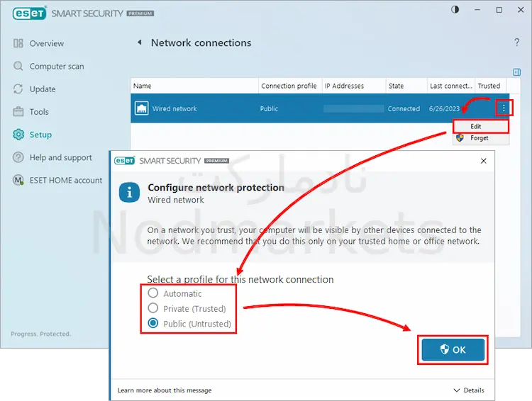 چگونه تنظیمات firewall در آنتی ویروس نود32 را تغییر دهم؟ چگونه تنظیمات firewall در آنتی ویروس نود32 را تغییر دهم؟